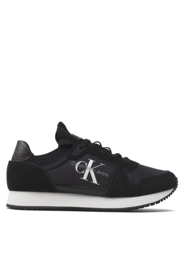 Calvin Klein Jeans Сникърси Runner Sock Laceup Ny-Lth W YW0YW00840 Черен - Mera.bg