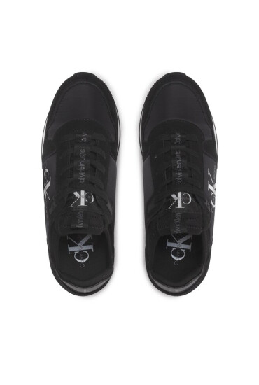 Calvin Klein Jeans Сникърси Runner Sock Laceup Ny-Lth W YW0YW00840 Черен - Mera.bg