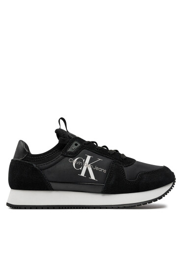 Calvin Klein Jeans Сникърси Runner Sock Laceup Ny-Lth W YW0YW00840 Черен - Mera.bg