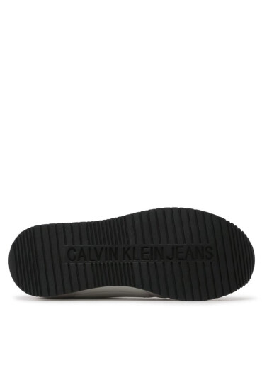 Calvin Klein Jeans Сникърси Runner Sock Laceup Ny-Lth W YW0YW00840 Бял - Mera.bg
