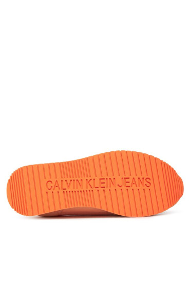Calvin Klein Jeans Сникърси Runner Sock Laceup Ny-Lth Wn YW0YW00840 Бял - Mera.bg