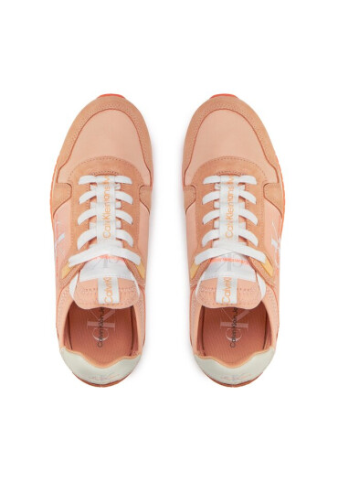 Calvin Klein Jeans Сникърси Runner Sock Laceup Ny-Lth Wn YW0YW00840 Бял - Mera.bg