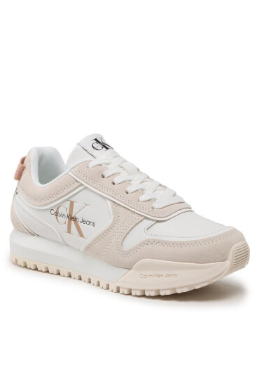 Calvin Klein Jeans Сникърси Toothy Runner Irregular Lines W YW0YW00934 Бял - Mera.bg