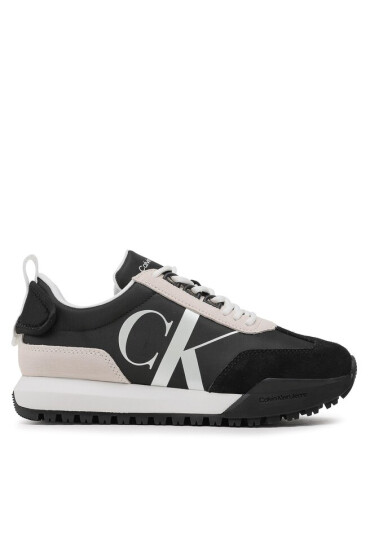 Calvin Klein Jeans Сникърси Toothy Runner Laceup Mix Pearl YW0YW01100 Черен - Mera.bg