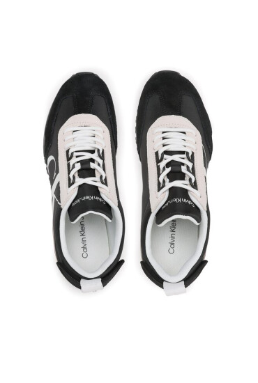 Calvin Klein Jeans Сникърси Toothy Runner Laceup Mix Pearl YW0YW01100 Черен - Mera.bg