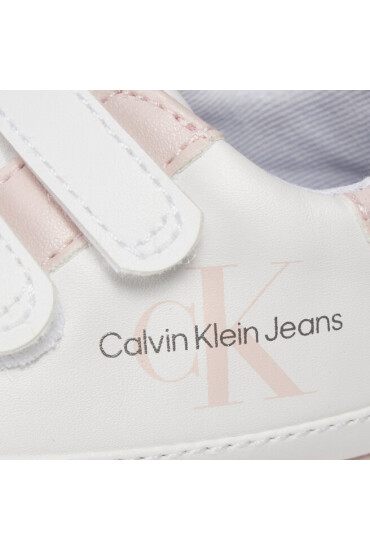 Calvin Klein Jeans Сникърси V0A4-80780-1582 White/Pink X134 - Mera.bg