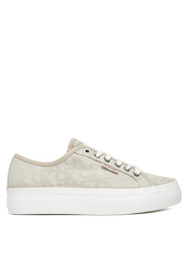 Calvin Klein Jeans Сникърси Vulc Flatf Jacquard Aop YW0YW01965 Бежов - Mera.bg