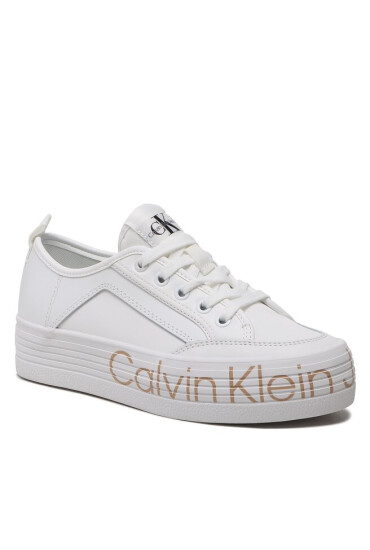 Calvin Klein Jeans Сникърси Vulc Flatf Low Wrap Around Logo YW0YW01025 Бял - Mera.bg