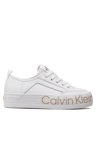 Calvin Klein Jeans Сникърси Vulc Flatf Low Wrap Around Logo YW0YW01025 Бял - Mera.bg
