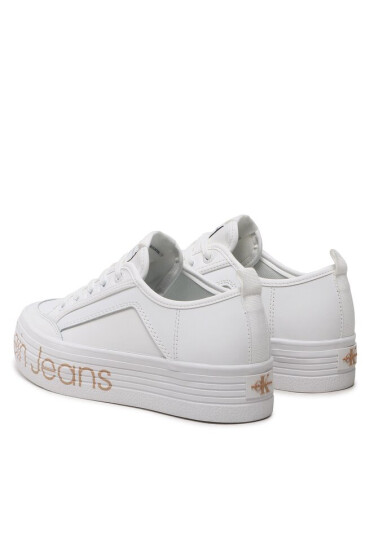 Calvin Klein Jeans Сникърси Vulc Flatf Low Wrap Around Logo YW0YW01025 Бял - Mera.bg