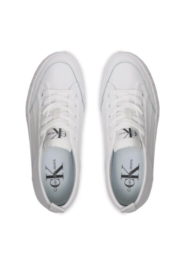 Calvin Klein Jeans Сникърси Vulc Flatf Low Wrap Around Logo YW0YW01025 Бял - Mera.bg