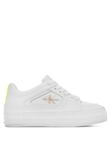 Calvin Klein Jeans Сникърси Vulc Flatform Bold Fluo Contr YW0YW00904 Бял - Mera.bg
