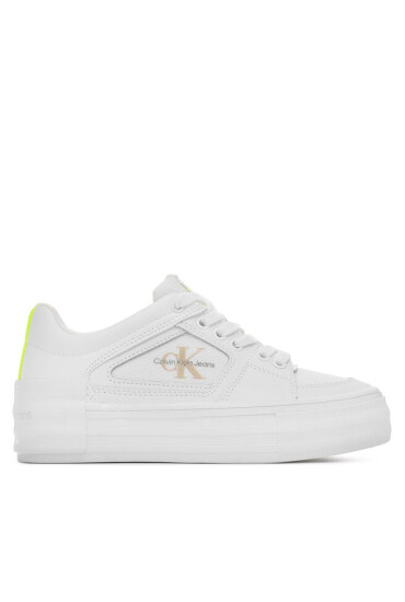 Calvin Klein Jeans Сникърси Vulc Flatform Bold Fluo Contr YW0YW00904 Бял - Mera.bg