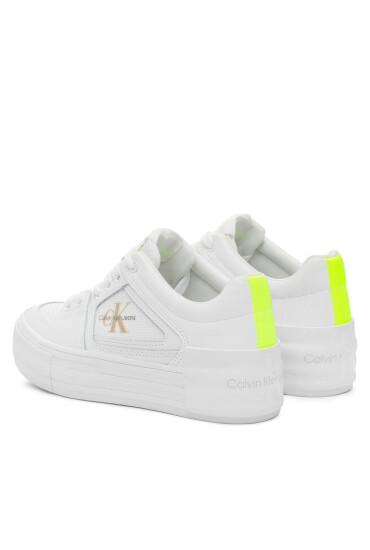 Calvin Klein Jeans Сникърси Vulc Flatform Bold Fluo Contr YW0YW00904 Бял - Mera.bg