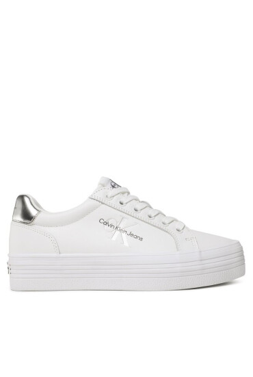 Calvin Klein Jeans Сникърси Vulc Flatform Laceup Lth Refl Wn YW0YW01222 Бял - Mera.bg