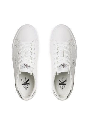 Calvin Klein Jeans Сникърси Vulc Flatform Laceup Lth Refl Wn YW0YW01222 Бял - Mera.bg