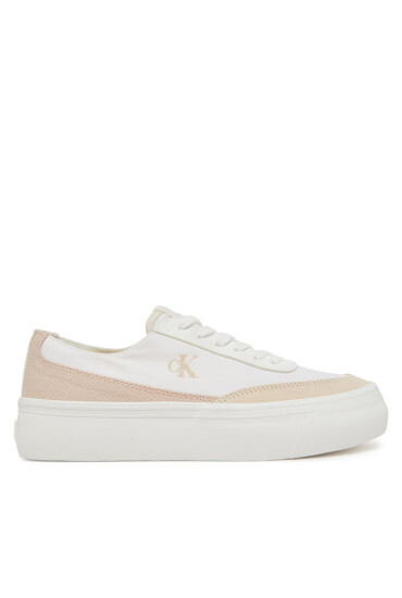 Calvin Klein Jeans Сникърси Vulc Flatform Low Cv Mix Mg YW0YW01770 Бял - Mera.bg