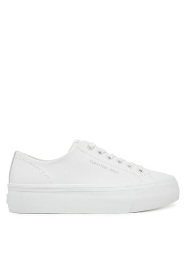 Calvin Klein Jeans Сникърси Vulc Flatform Low Mg Lth YW0YW01771 Бял - Mera.bg