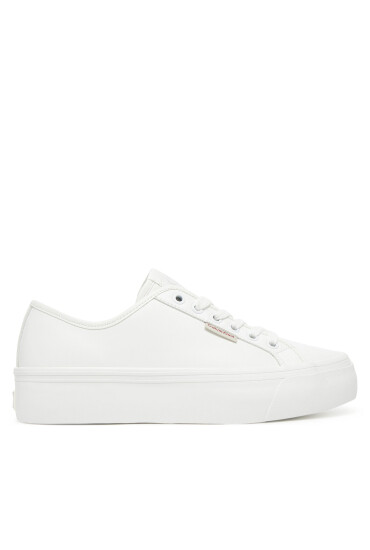 Calvin Klein Jeans Сникърси Vulc Flatform Lth YW0YW01886 Бял - Mera.bg