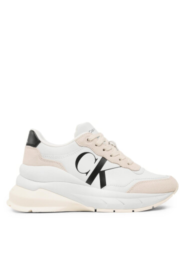 Calvin Klein Jeans Сникърси Wedge Runner Mix Lth Wn YW0YW01099 Бежов - Mera.bg