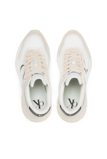 Calvin Klein Jeans Сникърси Wedge Runner Mix Lth Wn YW0YW01099 Бежов - Mera.bg