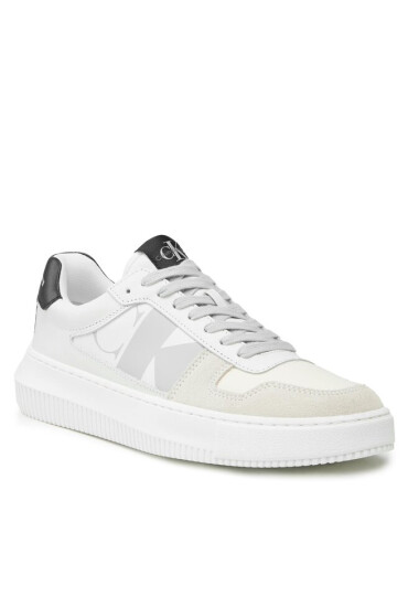 Calvin Klein Jeans Сникърси Chunky Cupsole Laceup Mix YW0YW01046 Бял - Mera.bg