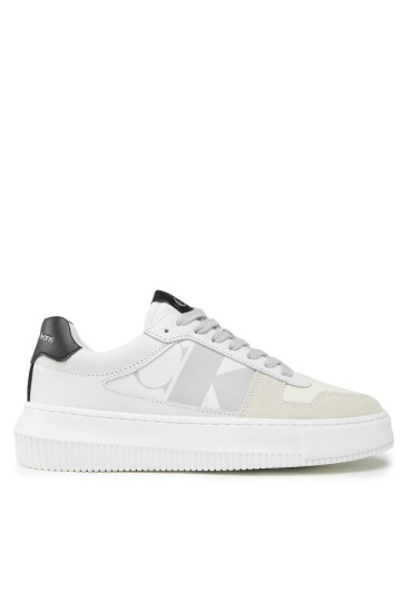 Calvin Klein Jeans Сникърси Chunky Cupsole Laceup Mix YW0YW01046 Бял - Mera.bg