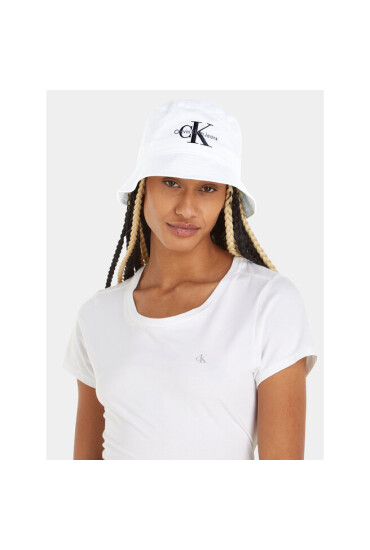 Calvin Klein Jeans Текстилна шапка K60K611029 Bright White YAF - Mera.bg