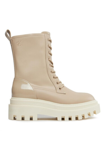 Calvin Klein Jeans Туристически oбувки Chunky Laceup Lth Mg Sat YW0YW01285 Бежов - Mera.bg