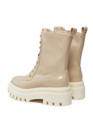 Calvin Klein Jeans Туристически oбувки Chunky Laceup Lth Mg Sat YW0YW01285 Бежов - Mera.bg