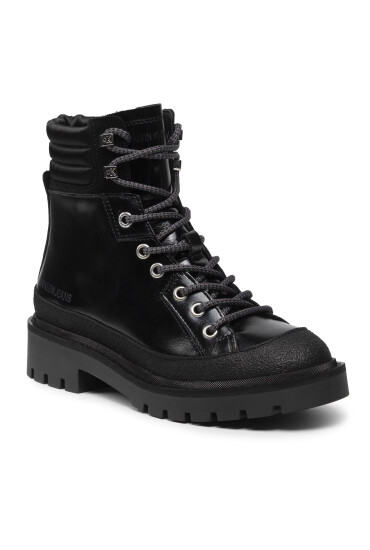 Calvin Klein Jeans Туристически oбувки Combat Mid Laceup Hiking Boot YW0YW00337 Черен - Mera.bg