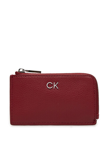 Calvin Klein Калъф за кредитни карти Ck Daily Zip Cardholder W/Chain K60K612281 Червен - Mera.bg