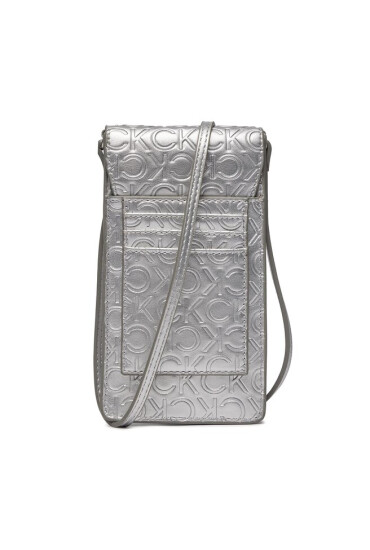 Calvin Klein Чантичка за телефон Ck Must Phone Pouch Xbody_Emb K60K611436 Сребрист - Mera.bg