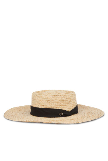 Calvin Klein Капела Ck Metal Linen Band Straw Hat K60K612915 Бежов - Mera.bg