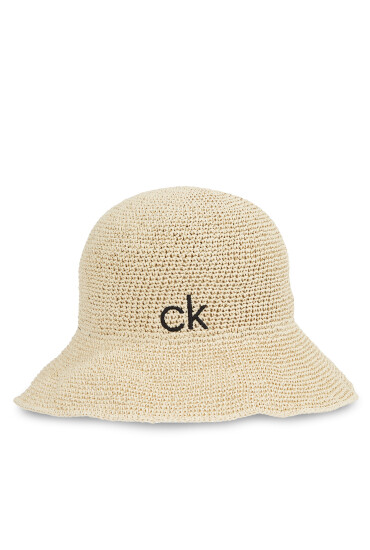 Calvin Klein Капела Wide Brim Straw Bucket Hat K60K612914 Бежов - Mera.bg