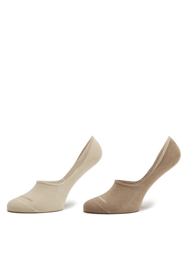 Calvin Klein Комплект 2 чифта терлик дамски 701218771 Beige Combo 007 - Mera.bg
