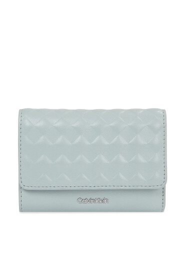Calvin Klein Малък дамски портфейл Calvin Mini Quilt K60K611896 Сив - Mera.bg