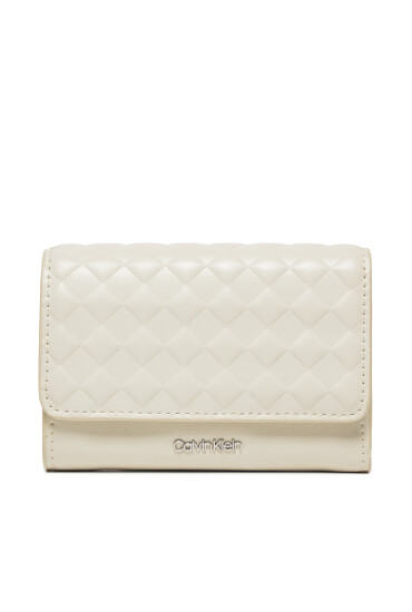 Calvin Klein Малък дамски портфейл Calvin Mini Quilt Small Trifold K60K611896 Сив - Mera.bg