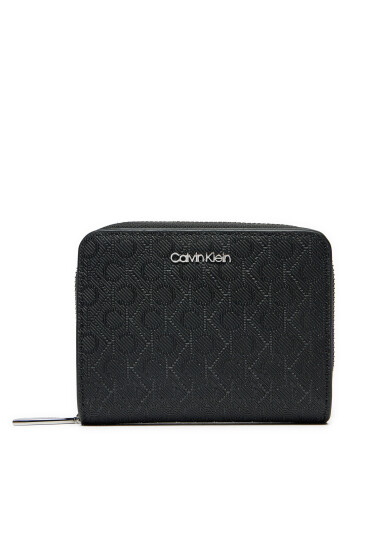 Calvin Klein Малък дамски портфейл Ck Must Medium Zip Around_Mono K60K612825 Черен - Mera.bg