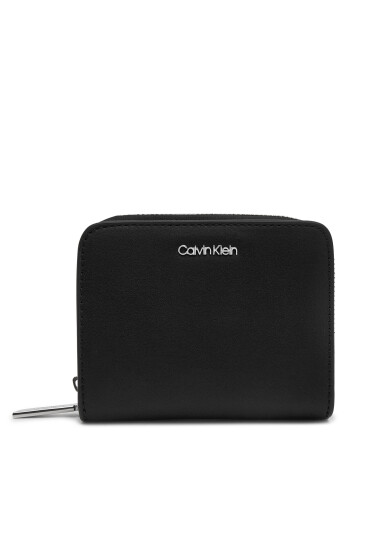 Calvin Klein Малък дамски портфейл Ck Must Medium Zip Around Wallet K60K611937 Черен - Mera.bg