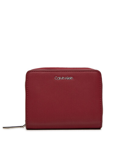 Calvin Klein Малък дамски портфейл Ck Must Medium Zip Around Wallet K60K611937 Червен - Mera.bg
