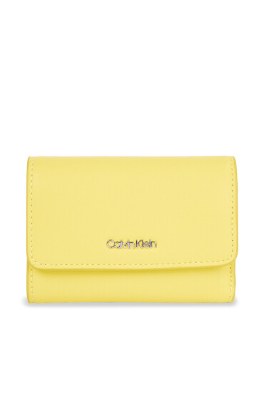 Calvin Klein Малък дамски портфейл Ck Must Small Trifold K60K611934 Жълт - Mera.bg