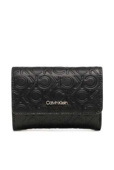 Calvin Klein Малък дамски портфейл Ck Must Trifold Sm/Emb Mono K60K610951 BAX - Mera.bg