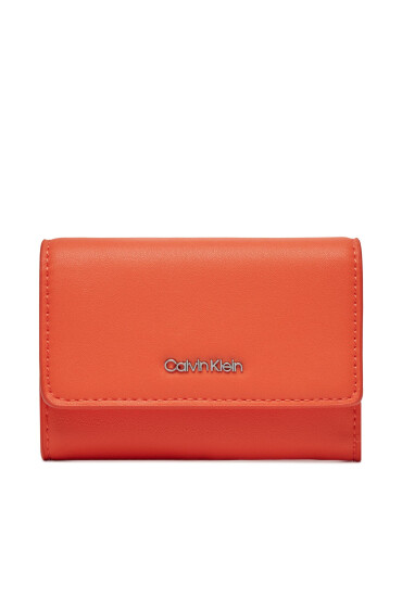 Calvin Klein Малък дамски портфейл Ck Must Trifold Sm K60K607251 Flame SA3 - Mera.bg