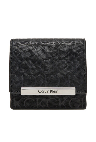 Calvin Klein Малък дамски портфейл K60K612443 Черен - Mera.bg