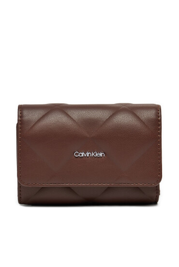 Calvin Klein Малък дамски портфейл K60K612898 Кафяв - Mera.bg