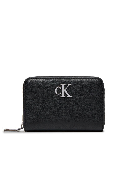 Calvin Klein Малък дамски портфейл Minimal Monogram Med Za K60K611500 Черен - Mera.bg