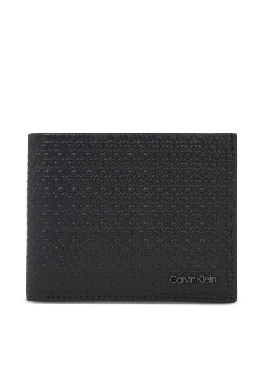 Calvin Klein Мъжки портфейл Minimalism Bifold 5Cc W/Coin K50K510896 Black/Tonal Mono 01O - Mera.bg