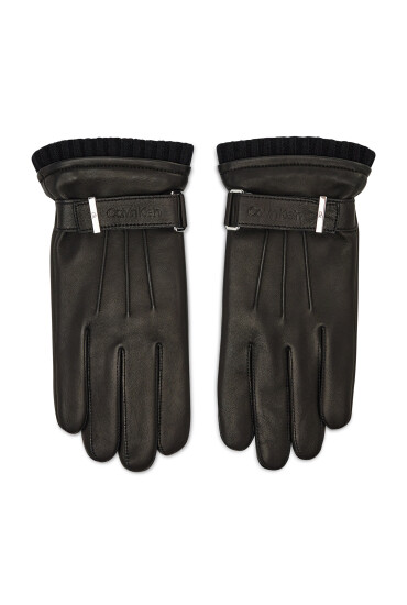 Calvin Klein Мъжки ръкавици Leather Rivet Gloves K50K507425 Черен - Mera.bg