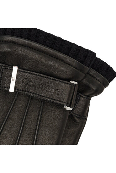 Calvin Klein Мъжки ръкавици Leather Rivet Gloves K50K507425 Черен - Mera.bg